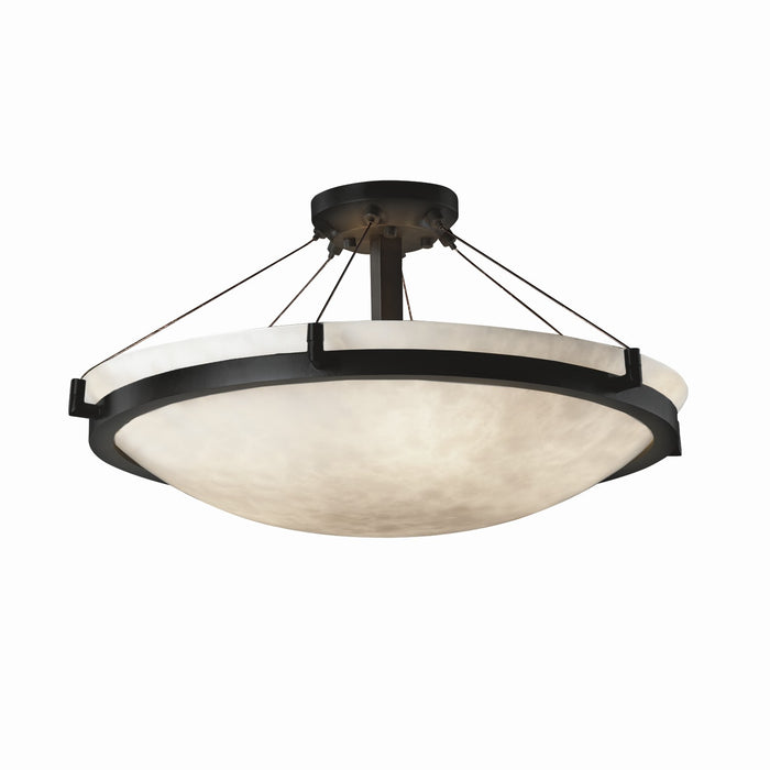 Justice Designs CLD-9682-35-MBLK Six Light Semi-Flush Mount, Matte Black
