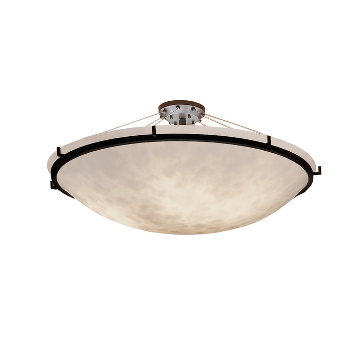 Justice Designs CLD-9687-35-DBRZ Eight Light Semi-Flush Mount, Dark Bronze