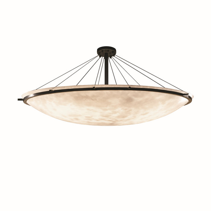 Justice Designs CLD-9688-35-DBRZ 16 Light Semi-Flush Mount, Dark Bronze