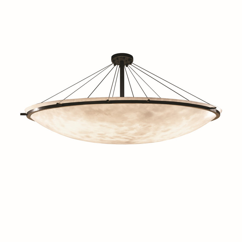 Justice Designs CLD-9688-35-DBRZ-LED12-12000 LED Semi-Flush Mount, Dark Bronze