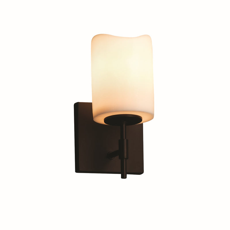 Justice Designs CNDL-8411-14-CREM-DBRZ-LED1-700 LED Wall Sconce, Dark Bronze