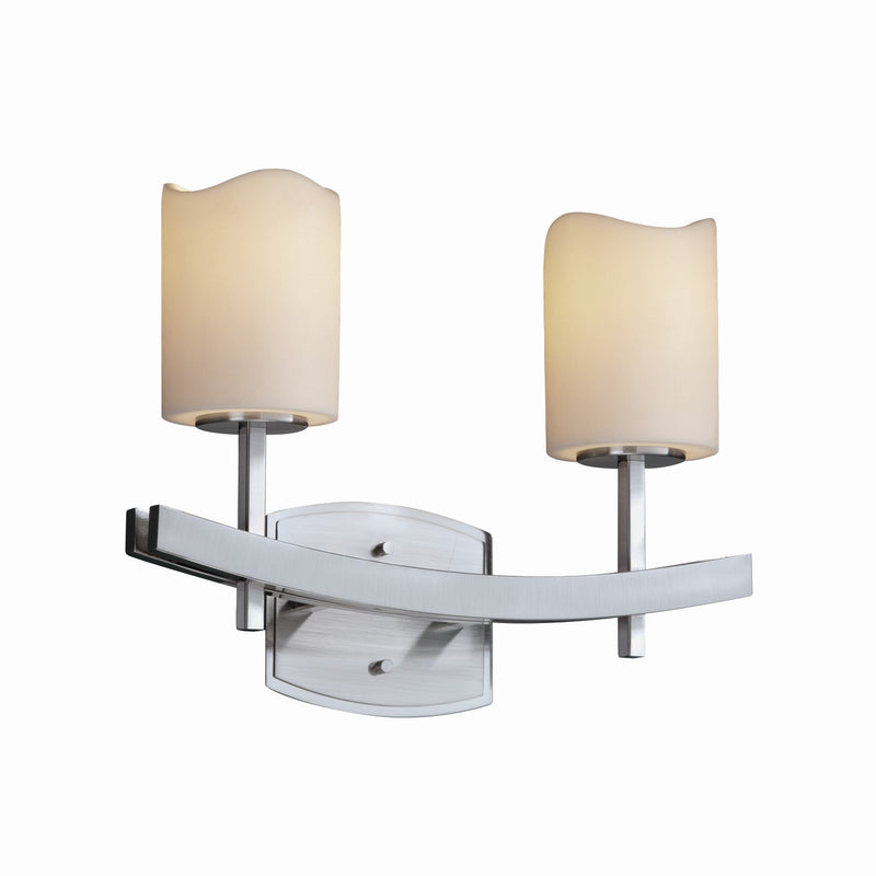 Justice Designs CNDL-8592-14-CREM-NCKL-LED2-1400 LED Bath Bar, Brushed Nickel