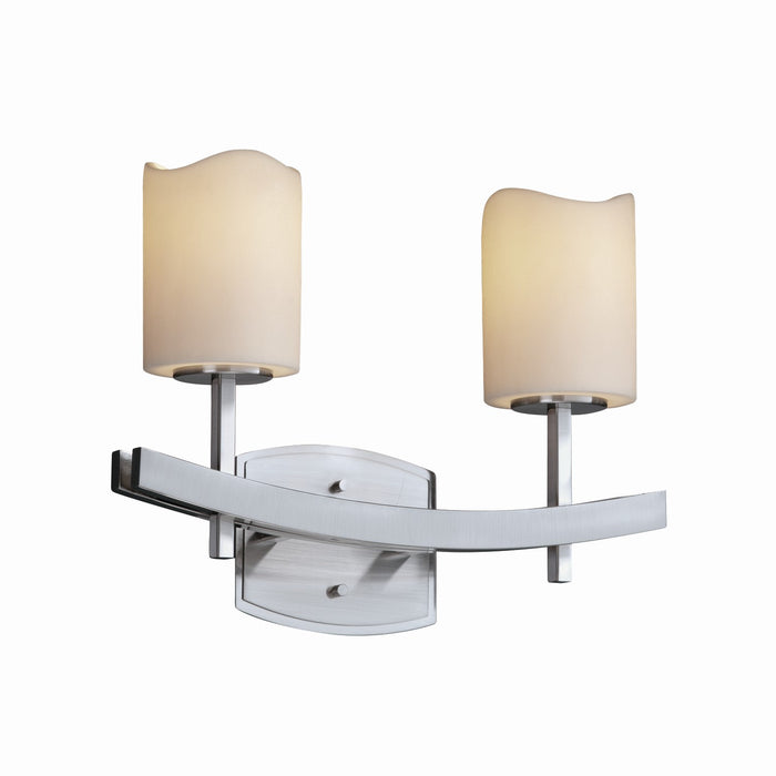 Justice Designs CNDL-8592-14-CREM-NCKL-LED2-1400 LED Bath Bar, Brushed Nickel