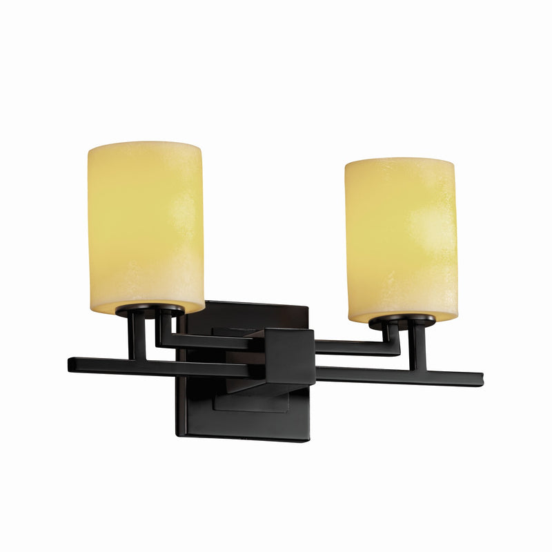 Justice Designs CNDL-8702-10-AMBR-MBLK-LED2-1400 LED Bath Bar, Matte Black