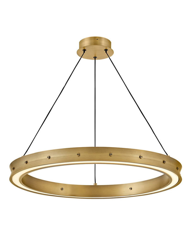 Fredrick Ramond FR41475LCB LED Chandelier, Lacquered Brass