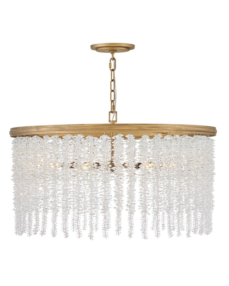 Fredrick Ramond FR41494BNG LED Convertible Chandelier, Burnished Gold