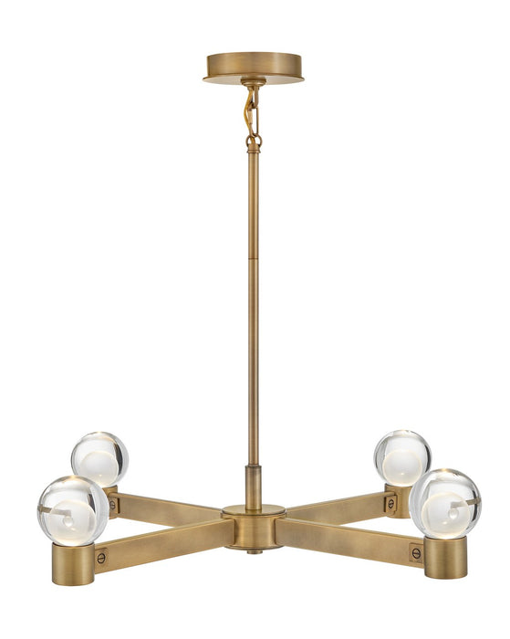 Fredrick Ramond FR41545HB LED Chandelier, Heritage Brass