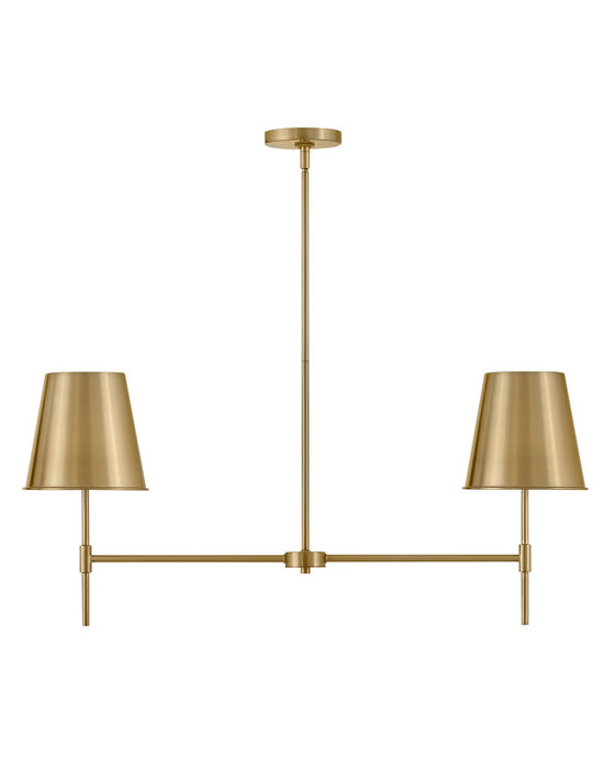 Lark 83445LCB LED Linear Chandelier, Lacquered Brass