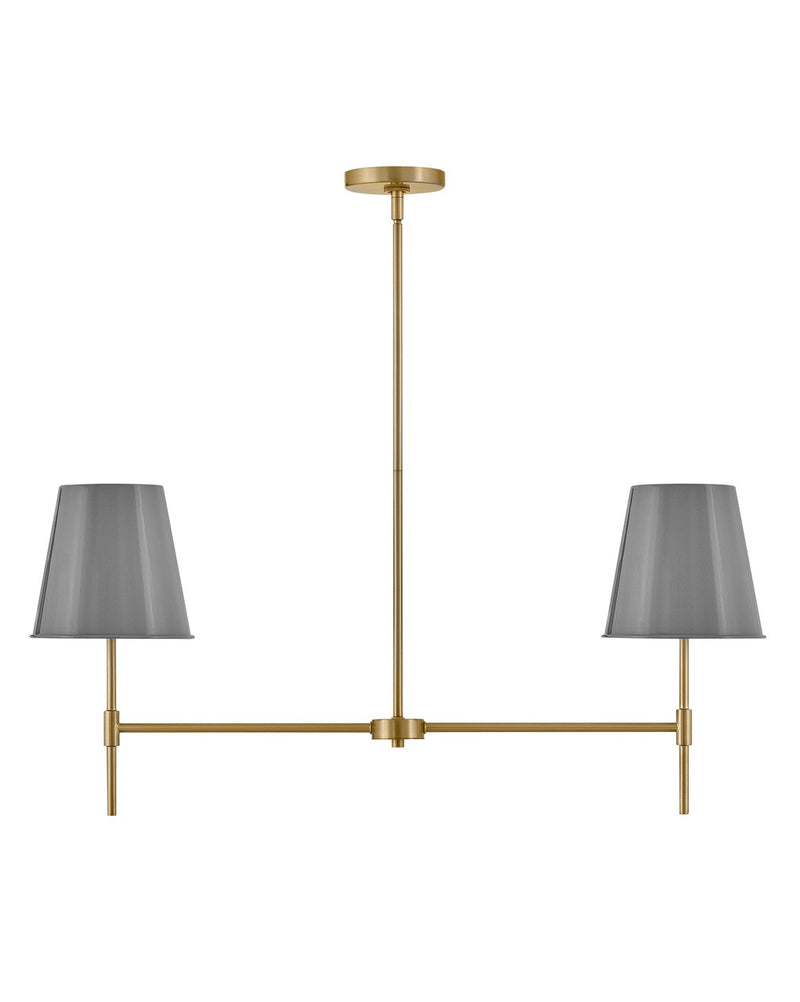 Lark 83445LCB-FY LED Linear Chandelier, Lacquered Brass