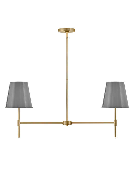 Lark 83445LCB-FY LED Linear Chandelier, Lacquered Brass