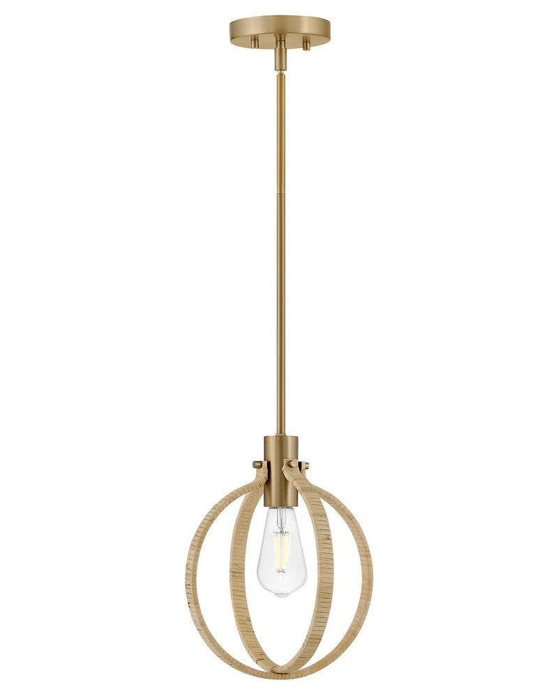 Lark 83557LCB-BAM LED Pendant, Lacquered Brass