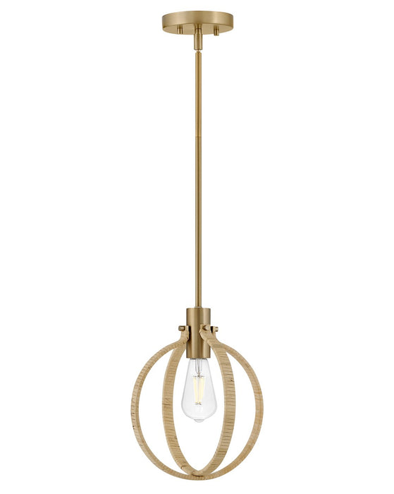 Lark 83557LCB-BAM LED Pendant, Lacquered Brass