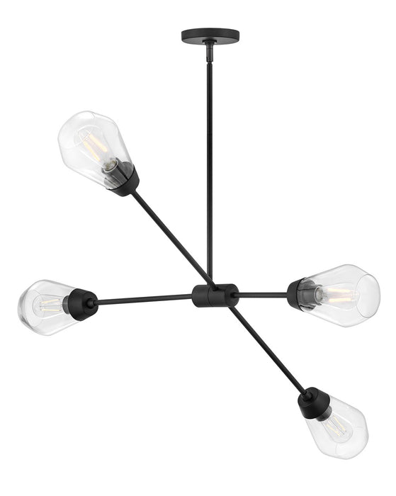 Lark 83584BK LED Chandelier, Black