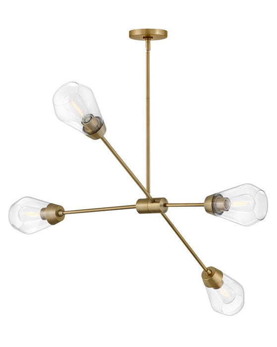 Lark 83584LCB LED Chandelier, Lacquered Brass