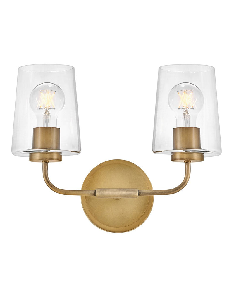 Lark 853452HB-CL LED Vanity, Heritage Brass