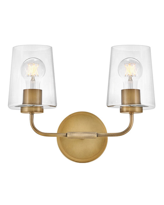 Lark 853452HB-CL LED Vanity, Heritage Brass
