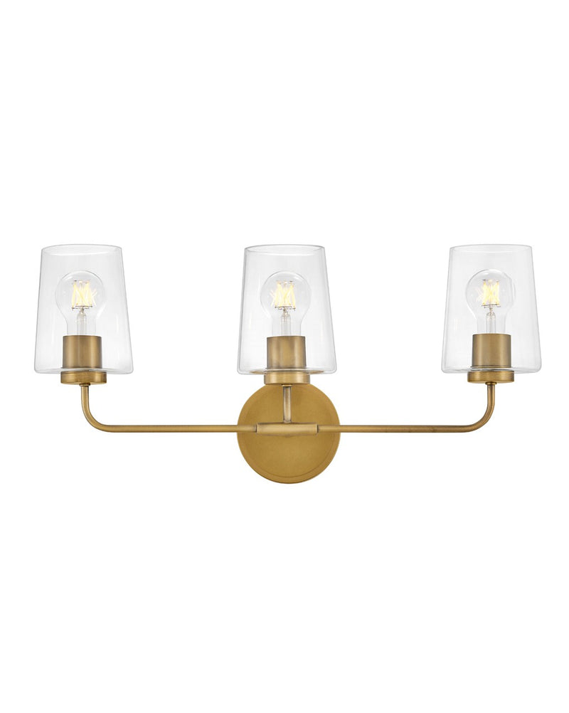 Lark 853453HB-CL LED Vanity, Heritage Brass