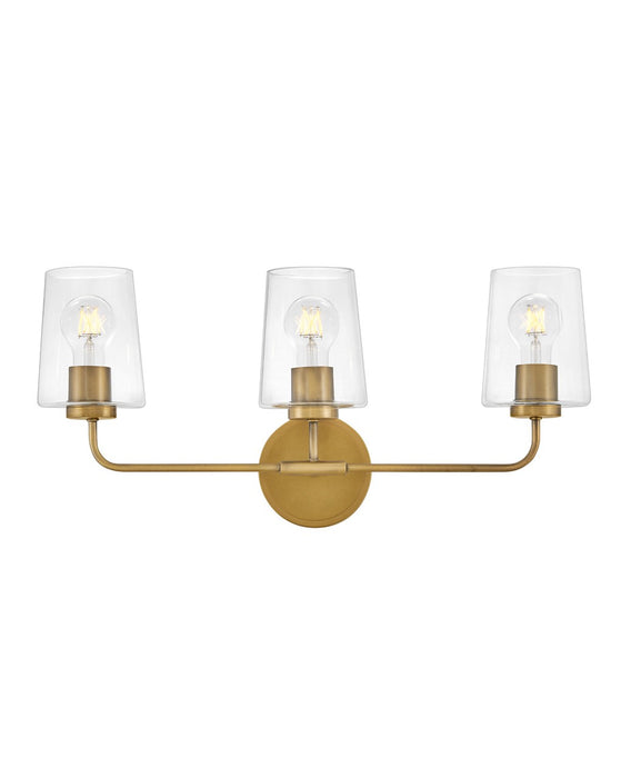 Lark 853453HB-CL LED Vanity, Heritage Brass