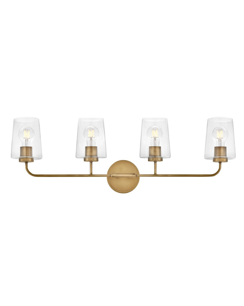 Lark 853454HB-CL LED Vanity, Heritage Brass