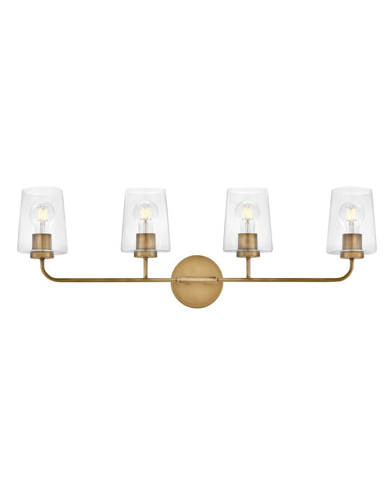 Lark 853454HB-CL LED Vanity, Heritage Brass