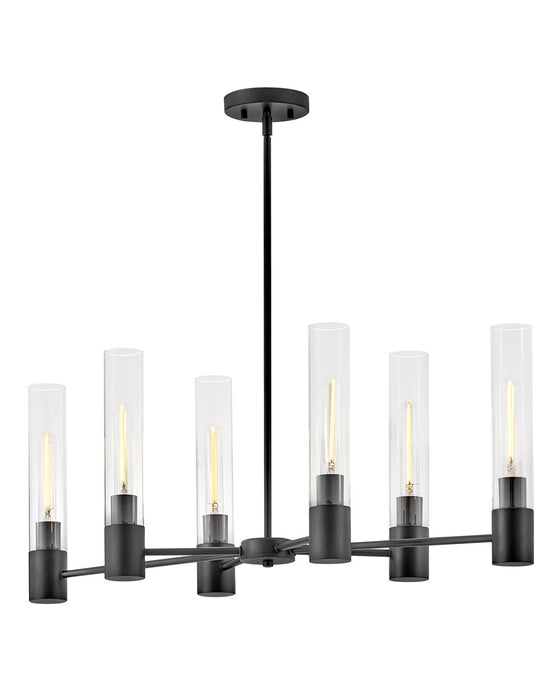 Lark 85406BK LED Linear Chandelier, Black