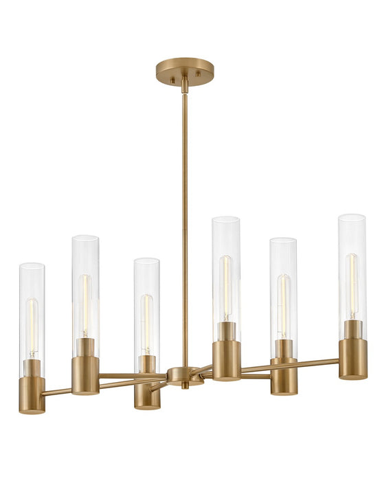 Lark 85406LCB LED Linear Chandelier, Lacquered Brass
