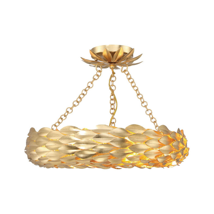Crystorama 535-GA_CEILING LED Semi Flush Mount, Antique Gold