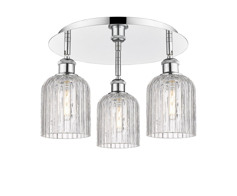 Innovations 516-3C-PC-G559-5CL Three Light Flush Mount, Polished Chrome