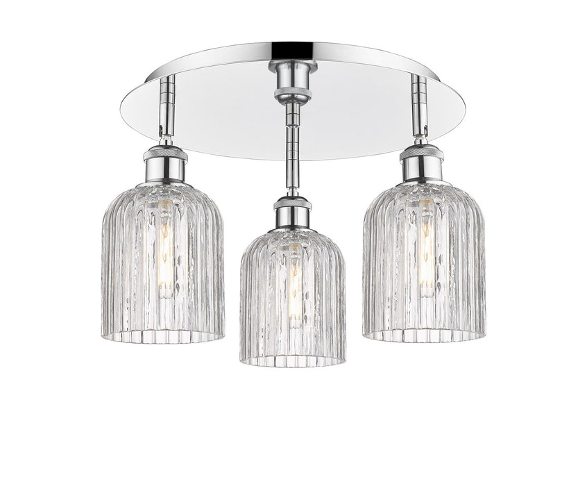 Innovations 516-3C-PC-G559-5CL Three Light Flush Mount, Polished Chrome