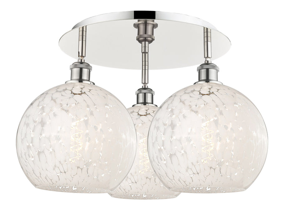 Innovations 516-3C-PN-G1216-10WM LED Flush Mount, Polished Nickel