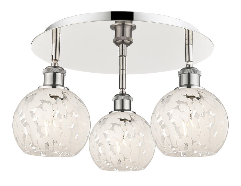 Innovations 516-3C-PN-G1216-6WM LED Flush Mount, Polished Nickel