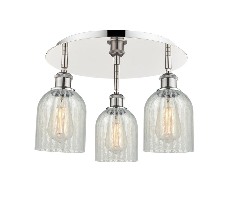 Innovations 516-3C-PN-G2511 Three Light Flush Mount, Polished Nickel