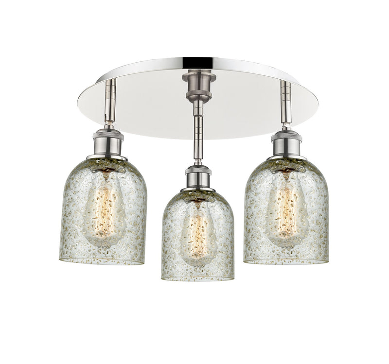 Innovations 516-3C-PN-G259 Three Light Flush Mount, Polished Nickel