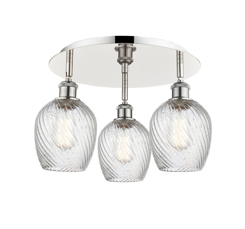 Innovations 516-3C-PN-G292 Three Light Flush Mount, Polished Nickel
