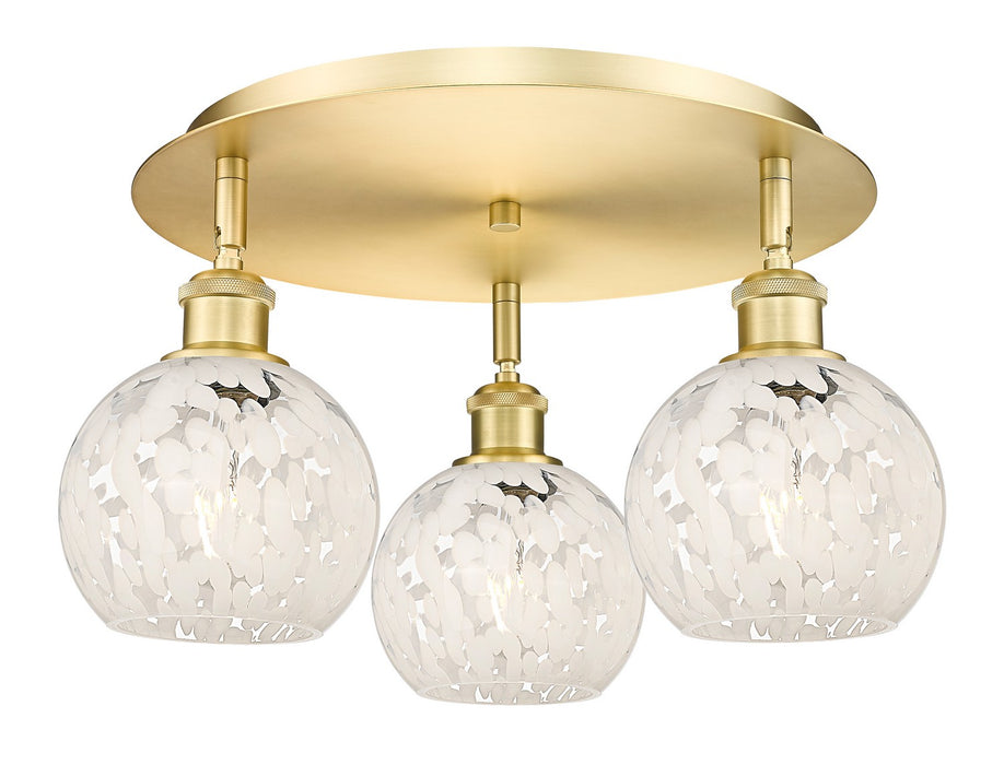 Innovations 516-3C-SG-G1216-6WM LED Flush Mount, Satin Gold