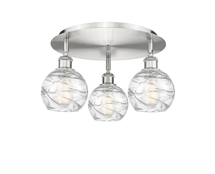 Innovations 516-3C-SN-G1213-6 Three Light Flush Mount, Satin Nickel