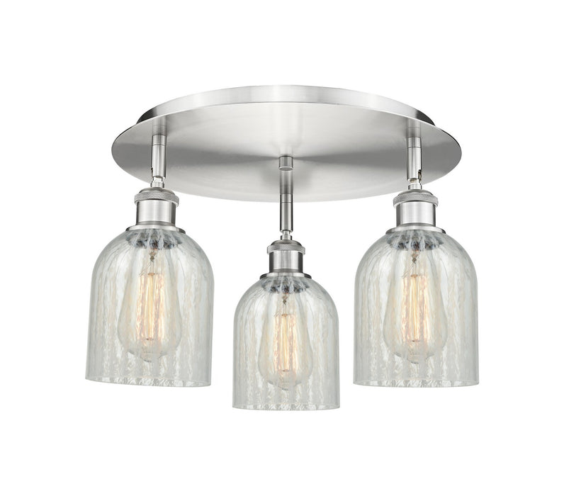 Innovations 516-3C-SN-G2511 Three Light Flush Mount, Satin Nickel