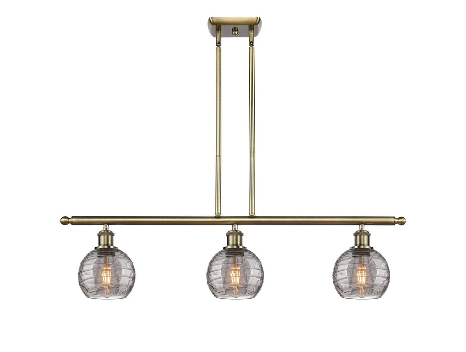 Innovations 516-3I-AB-G1213-6SM Three Light Island Pendant, Antique Brass