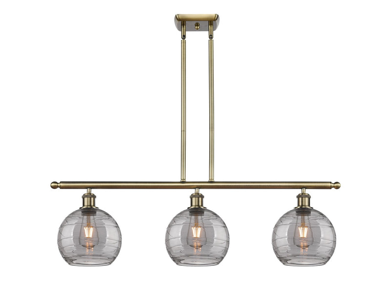 Innovations 516-3I-AB-G1213-8SM Three Light Island Pendant, Antique Brass
