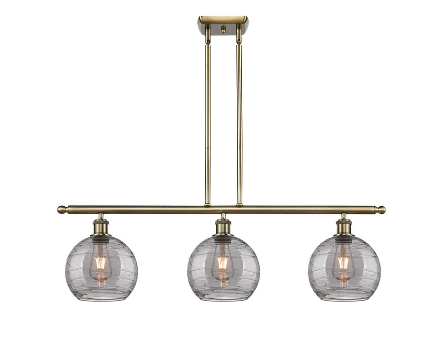 Innovations 516-3I-AB-G1213-8SM Three Light Island Pendant, Antique Brass