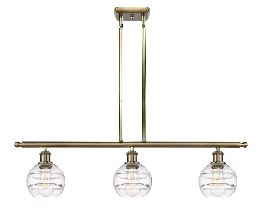 Innovations 516-3I-AB-G556-6CL Three Light Island Pendant, Antique Brass