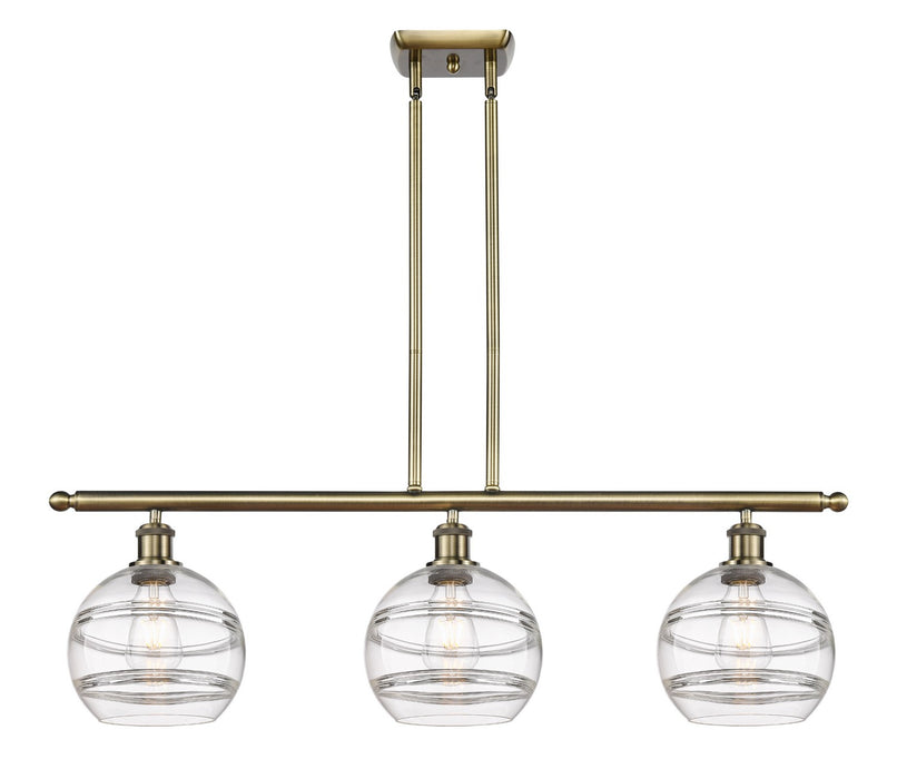 Innovations 516-3I-AB-G556-8CL Three Light Island Pendant, Antique Brass