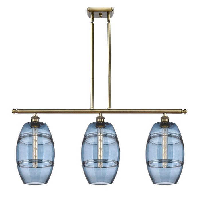 Innovations 516-3I-AB-G557-8BL Three Light Island Pendant, Antique Brass