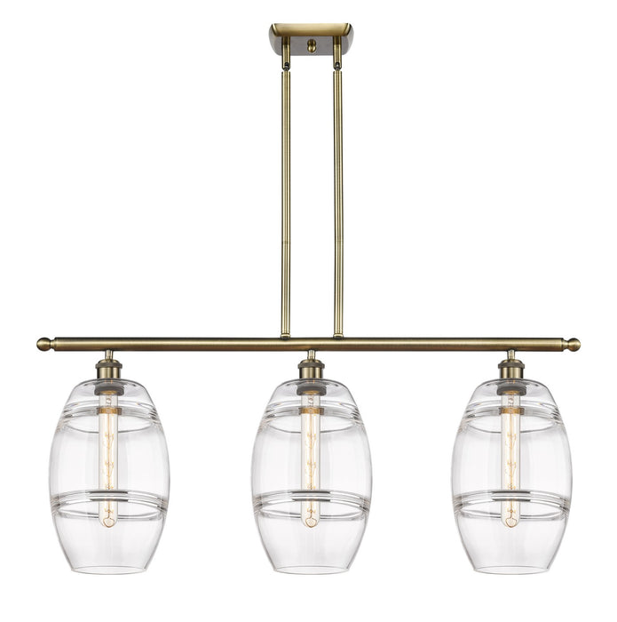 Innovations 516-3I-AB-G557-8CL Three Light Island Pendant, Antique Brass