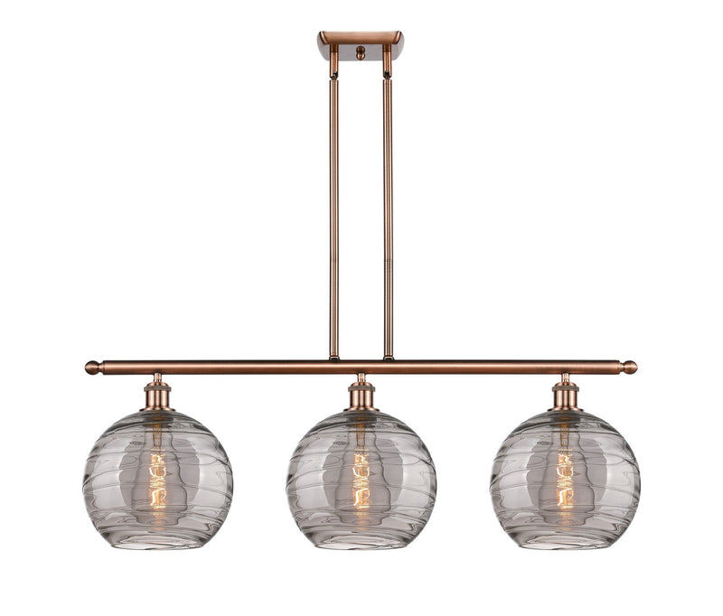Innovations 516-3I-AC-G1213-10SM Three Light Island Pendant, Antique Copper