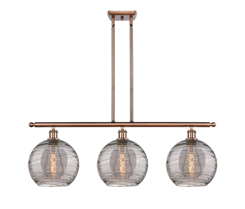Innovations 516-3I-AC-G1213-10SM Three Light Island Pendant, Antique Copper
