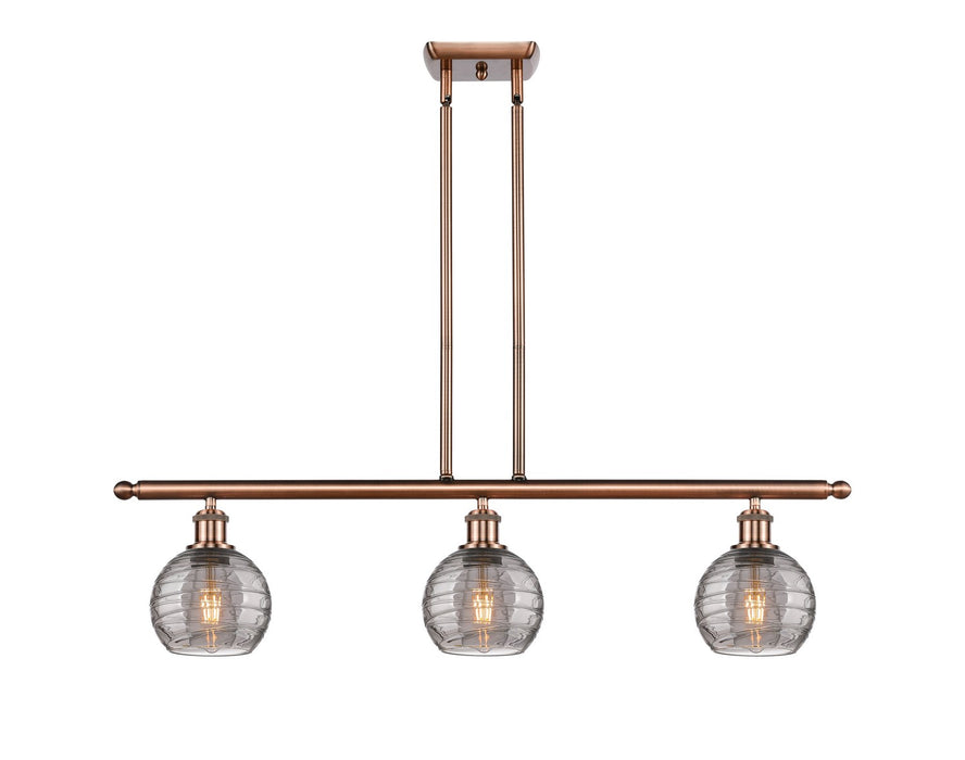 Innovations 516-3I-AC-G1213-6SM Three Light Island Pendant, Antique Copper