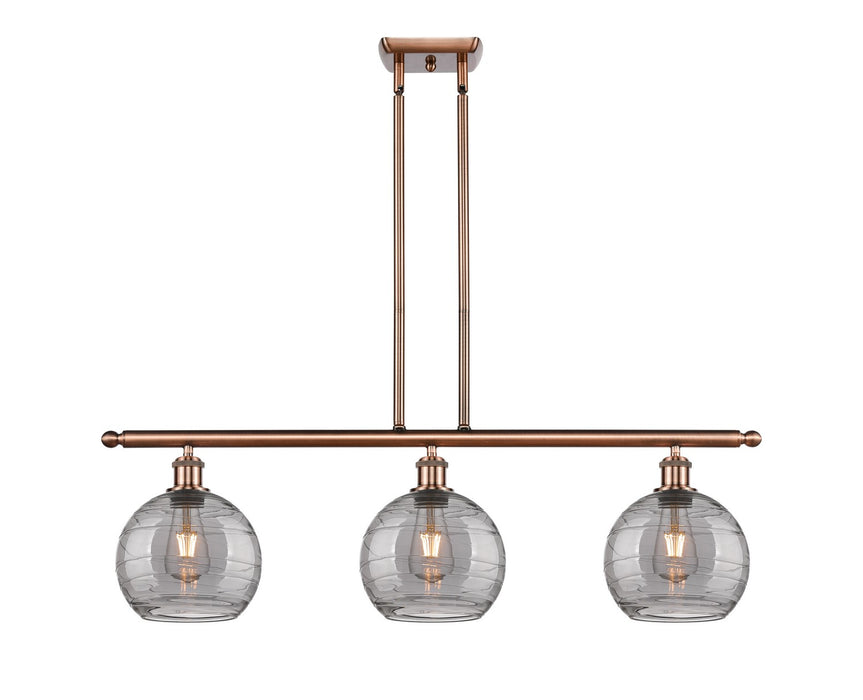 Innovations 516-3I-AC-G1213-8SM Three Light Island Pendant, Antique Copper