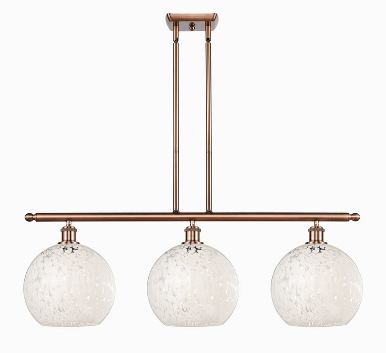 Innovations 516-3I-AC-G1216-10WM LED Island Pendant, Antique Copper