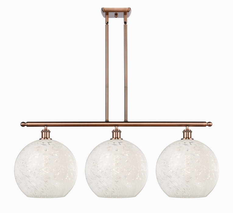 Innovations 516-3I-AC-G1216-12WM LED Island Pendant, Antique Copper